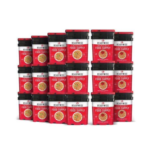 2160 Serving Package - 372 lbs - Includes: 12 - 120 Serving Entrée Buckets and 6 - 120 Serving Breakfast Buckets