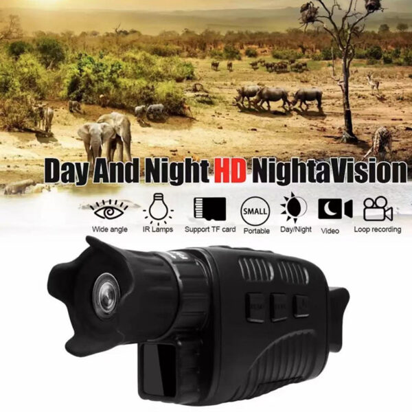 2K HD Infrared Night Vision Device Dual Use Monocular Camera 5X Digital Zoom Telescope For Outdoor Travel Hunting