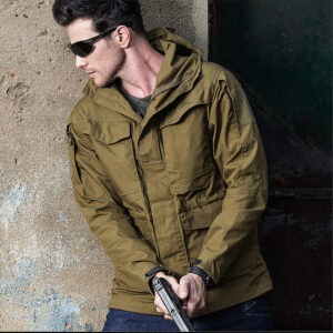 Army Clothes Tactical Windbreaker Men Waterproof Flight Pilot Coat Hoodie Military Field Jacket