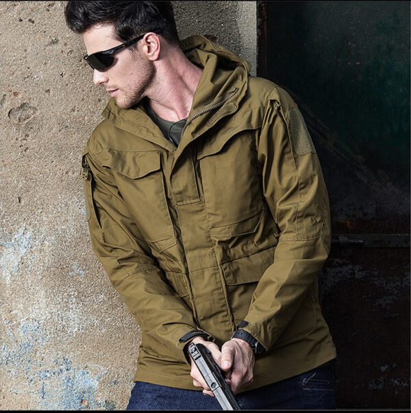 Army Clothes Tactical Windbreaker Men Waterproof Flight Pilot Coat Hoodie Military Field Jacket