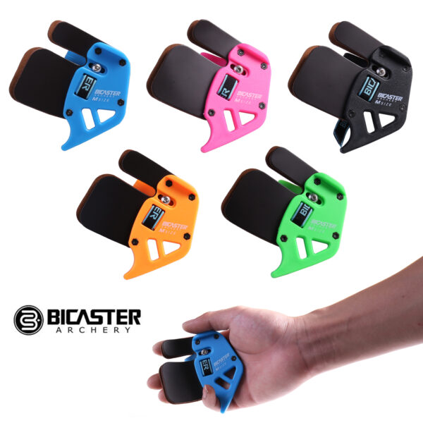 Bicaster Archery Finger Tab XS/S/M/L Right Handed Finger Guard Genuine Cowhide For Beginner and Children