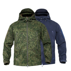 MEGE Men's Military Camouflage Fleece Tactical Jacket Men Waterproof Softshell Windbreaker Winter Army Hooded Coat Hunt Clothes