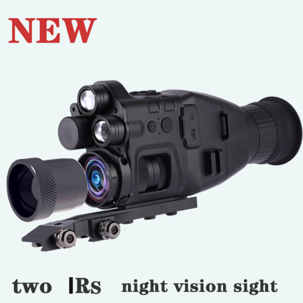 New Two IRs Digital Night Vision Scope Sight Hunting Rangefinder Telescope Telephoto HD Video Recording Thermal Imaging