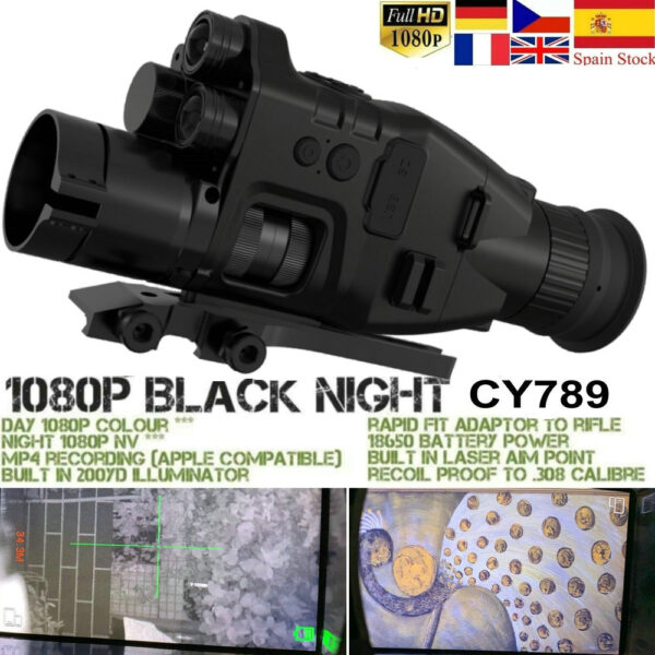 Night Vision Add On riflescope monocular w/ Wifi APP 200M Range NV Scope 850nm IR Night Vision Sight Scope Hunting Trail Camera