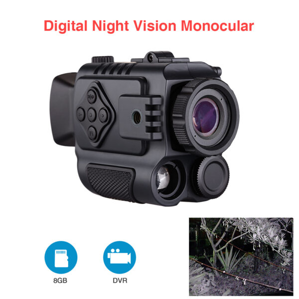 Portable Mini Infrared Night Vision 8GB Video Recording Monocular Digital Scope Telescope Long Range For Outdoor Hunting Sport