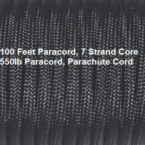 Paracord/Parachute Cord, Mil-Spec Commercial Grade, 550 Lb, 100 Foot ,Type III, 7 Strand