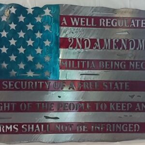 Second Amendment, Steel Flag Wall Art