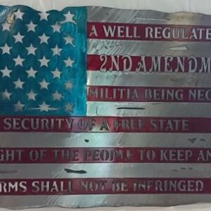 Second Amendment, Steel Flag Wall Art - Small