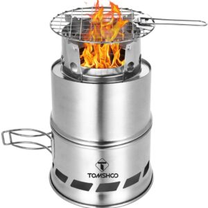 Stove, Round, Staninless Steel, Wood Burning
