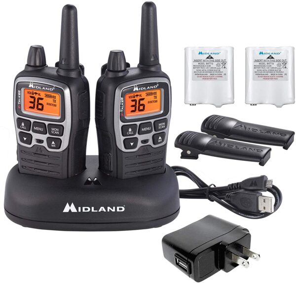 36 Channel, Privacy Codes, upto 38 Mile, GMRS Raidio, Pack of 2 Radios = 1 set, Batteries Included