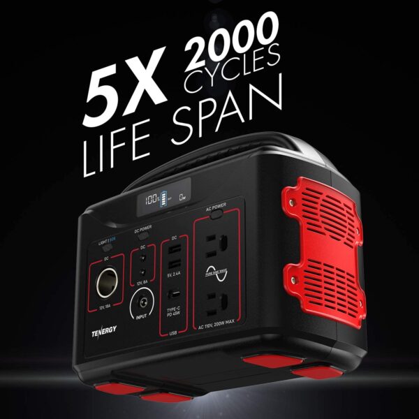 Portable Power Station, 300W Battery, 110V with numerous portable device connections - Image 6