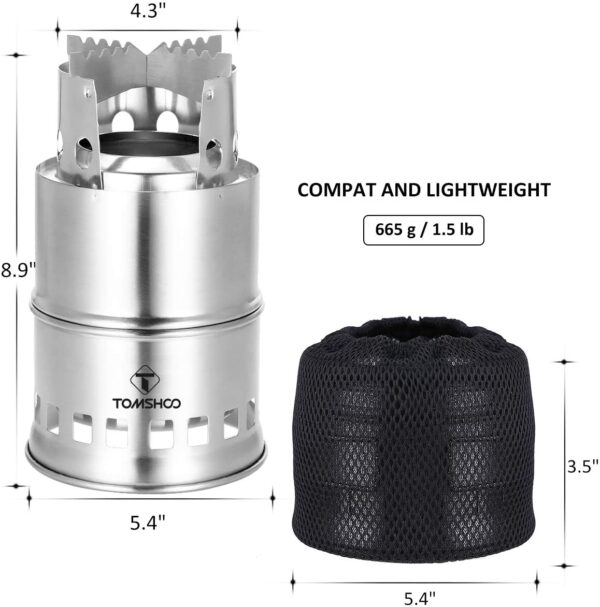 Stove, Round, Staninless Steel, Wood Burning - Image 3