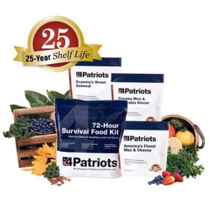 Food Survival Kit, 1 Person, 72 Hours, 5840 Cal., Disaster Resistant Bag, ≈ 25 years (Rice, Oatmeal, Mac & Cheese.)