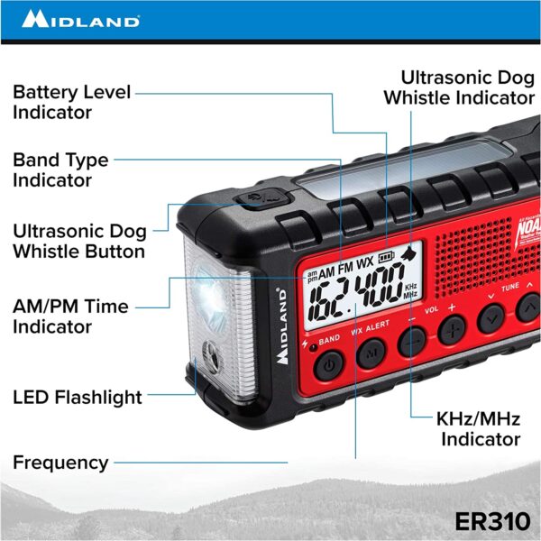 Emergency Radio, Hand Crank, Emergency NOAA - Image 7