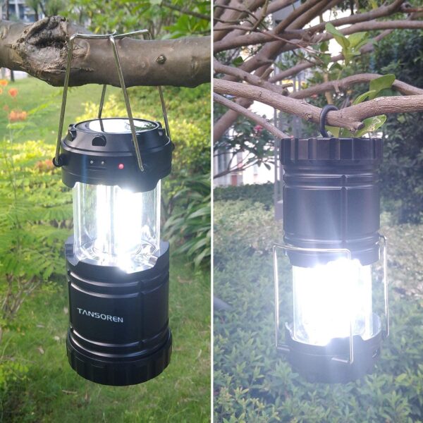 COB LED Lantern, Solar Recharge, or rechargeable AA, set of 4 - Image 5
