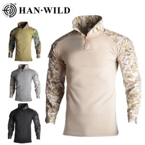 Army Tactical Shirt Man Shirt Military Combat Shirt Long Sleeve Hunting Cothes Camouflage Shirts Paintball T Shirts 8XL+ Pads