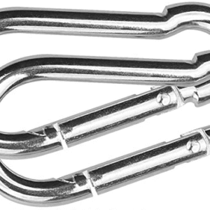 Steel Spring Snap Quick Link Carabiner Hook Clips 4 Inches Length - Heavy Duty 320 Pound