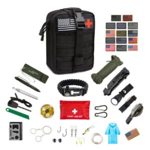 Emergency Survival Kit 127 Pc Survival Gear Tactical IFAK First Aid Kit