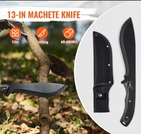 10 IN 1 MULTI FUNCTION CAMP AXE HATCHET + KNIFE - Image 10