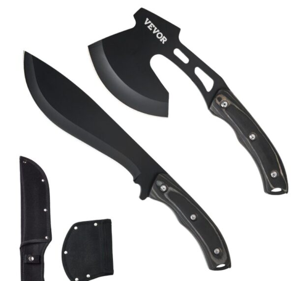 10 IN 1 MULTI FUNCTION CAMP AXE HATCHET + KNIFE - Image 7