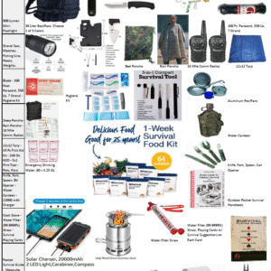 1 Week, 36 Liter GoBag, Quality Survival Kit