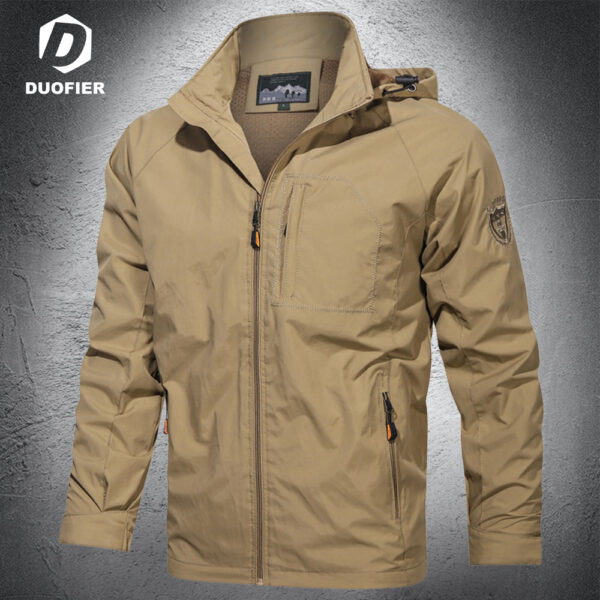 Men Outdoor Waterproof Jacket Windbreaker Coat Hiking Rain Camping Fishing Tactical Male Clothing Breathable Jackets Plus Size