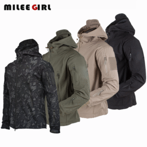 Men Waterproof Softshell Tactical Jacket,Windproof Outdoor Flight Pilot Hood Coat,Winter Hunting Fishing Hiking Military Jacket