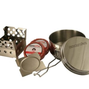 QuickStove Camping Cook Kit With 10 Pack Fire Starters