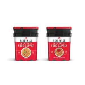 240 Serving Package - 40 lbs - Includes: 1 - 120 Serving Entrée Bucket and 1 - 120 Serving Breakfast Bucket