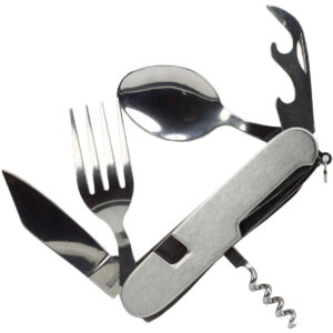 7 IN 1 Knife/ Fork / Spoon Combo Utility Tool with Can & Bottle Opener