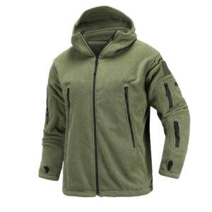 Softshell Tactical Jacket Military Fleece army green Clothing Man Polartec Thermal Hooded Outerwear Coat