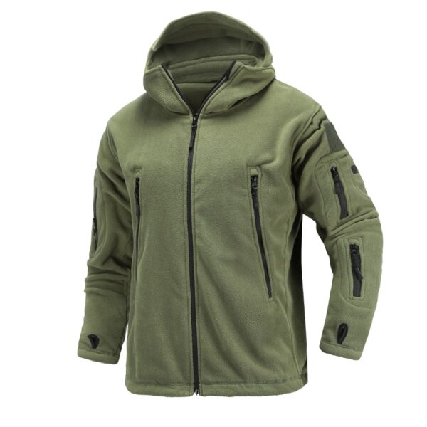 Softshell Tactical Jacket Military Fleece army green Clothing Man Polartec Thermal Hooded Outerwear Coat