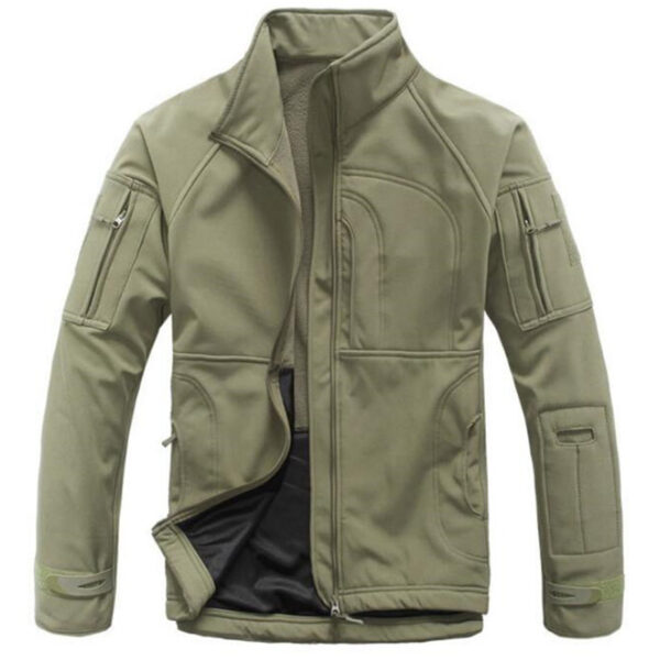 Softshell Waterproof Tactical Jacket Outdoor Hiking Climbing Sports Clothes Fleece Warm Windproof Men Military Windbreaker Coats