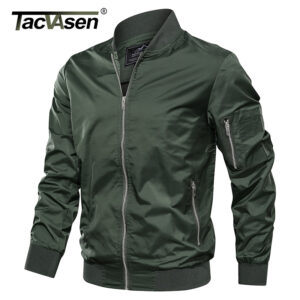 TACVASEN Jackets Men Autumn Casual Baseball Jacket Coats Military Army Bomber Pilot Jackets Outwear Fashion Slim Fit Coats M-4XL
