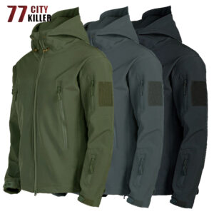 Tactical Jacket Men Shark Skin Soft Shell Military Windproof Waterproof Army Combat Mens Jackets Hooded Bomber Coats Male S-4XL
