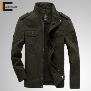 Tactics Jackets Men's 100%Cotton Mid-length Military Jackets Male Coat Spring Autumn Windbreaker Stand Colla Brand Cargo Outwear