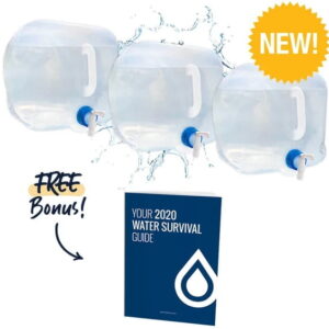 Water Totes, Collapsible, 5 gallons each, 1 set = 3 totes