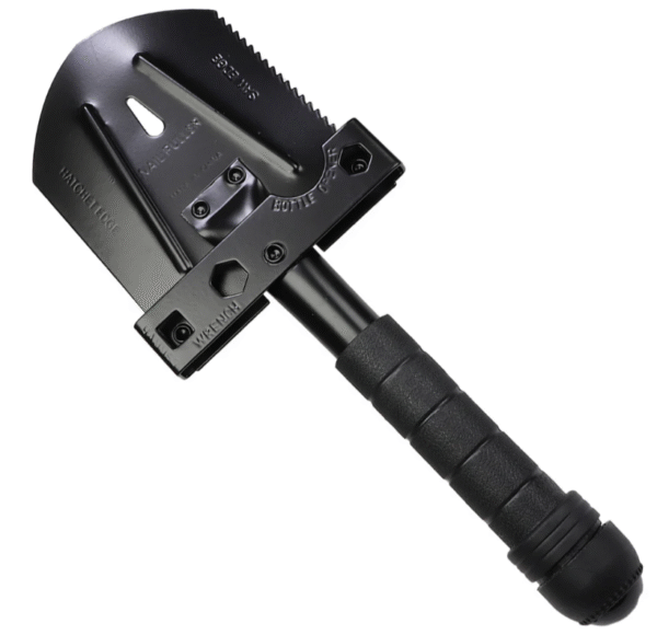 Compact Multi-Function Survival Shovel | Folding Tool with Compass & Survival Kit - Image 2