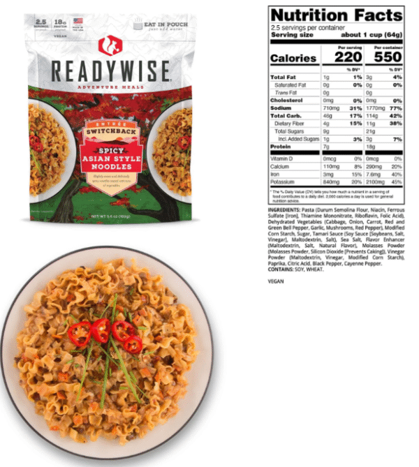 Single Food Pouch- Ready Wise Entrees - Image 12