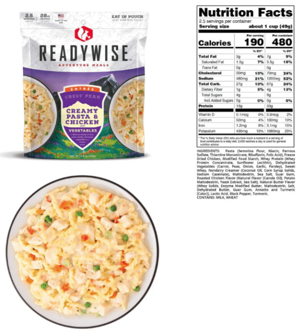 Single Food Pouch- Ready Wise Entrees - Image 9