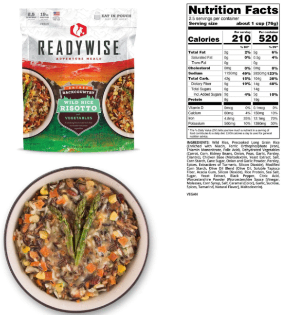 Single Food Pouch- Ready Wise Entrees - Image 3