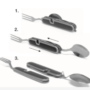 Coghlans Camper's Knife with Fork and Spoon