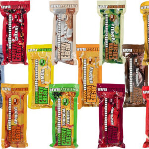 Millennium Food Bars – 12 Flavor -Variety Sample 12 pack- 400 calories per bar
