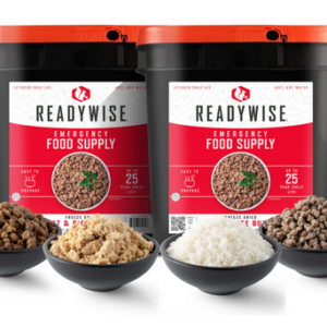 176 Serving Meat + Rice Bucket- Includes: 2 Freeze Dried Meat & Rice Buckets