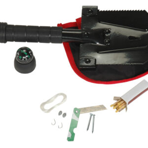 Compact Multi-Function Survival Shovel | Folding Tool with Compass & Survival Kit