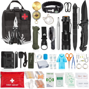 Emergency Survival Kit 127 Pc Survival Gear Tactical IFAK First Aid Kit