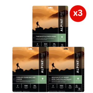 Alpine Aire Emergency Food Bundle- 3 day Kit (72 hour)- 9 pouches- 3 flavors