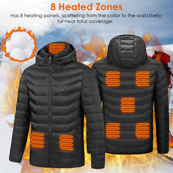 Heated Jacket with 20000mAh Battery Pack Electric Heating Coat Thermal Warm - Image 2