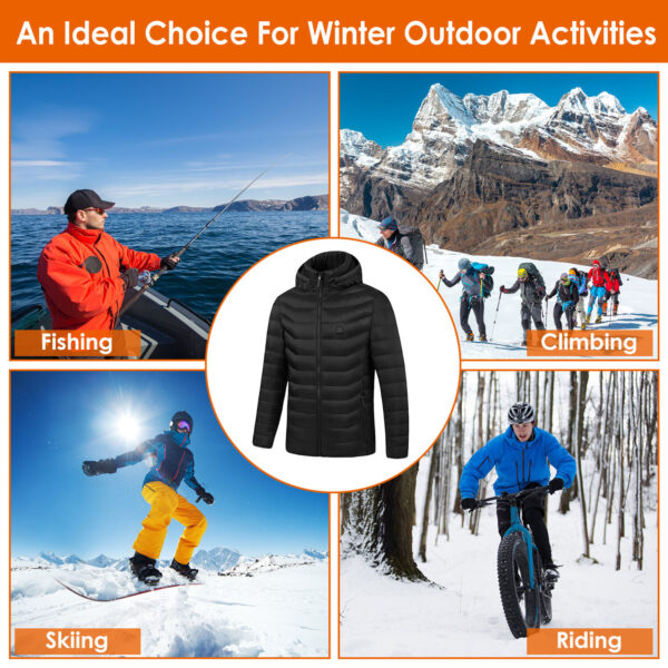 Heated Jacket with 20000mAh Battery Pack Electric Heating Coat Thermal Warm - Image 6