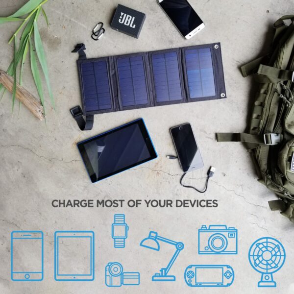 Portable 10W Solar Charger for Phones & Other USB Devices - Image 4